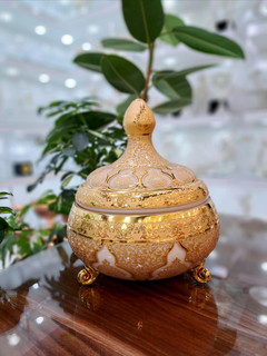 شکلات خوری سه پایه کریستال بزرگ